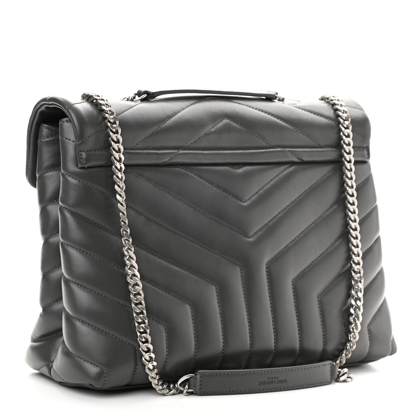 Calfskin Y Quilted Monogram Medium Loulou Chain Satchel Earth