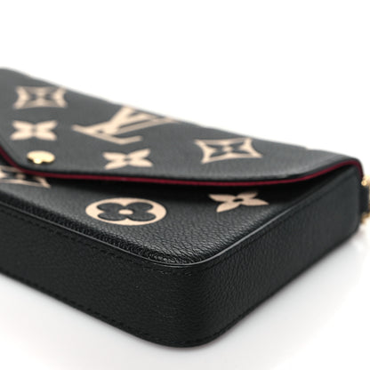 Louis Vuitton Empreinte Monogram Giant Felicie Pochette Black Beige 10 of 10