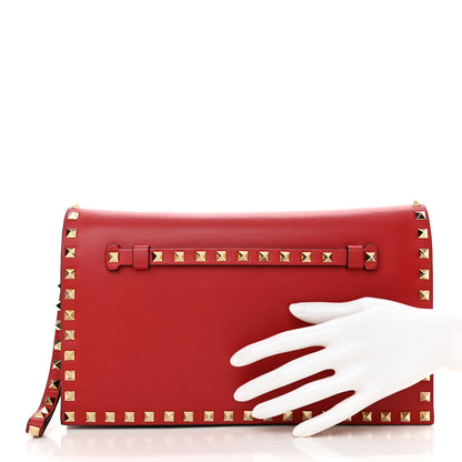 Valentino Garavani Nappa Rockstud Wristlet Clutch Rosso Valentino 2 of 13
