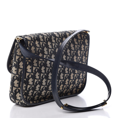 Christian Dior Monogram Flap Navy Blue 3 of 16