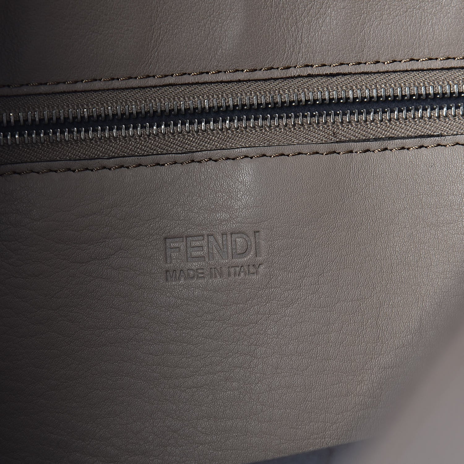 Fendi Vitello All In Shopper Tote Tortora Black 6 of 9
