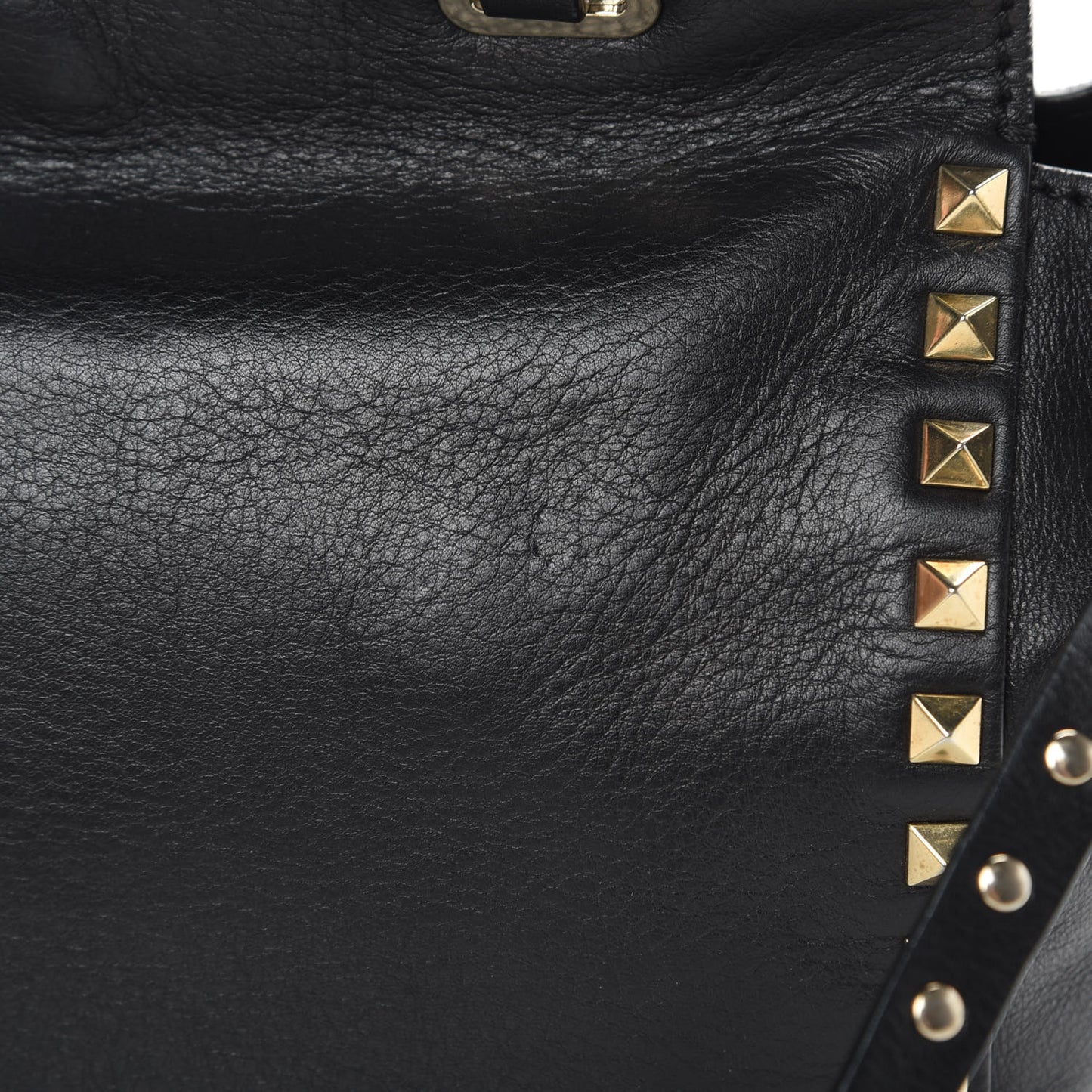 Vitello Small Rockstud Tote Black