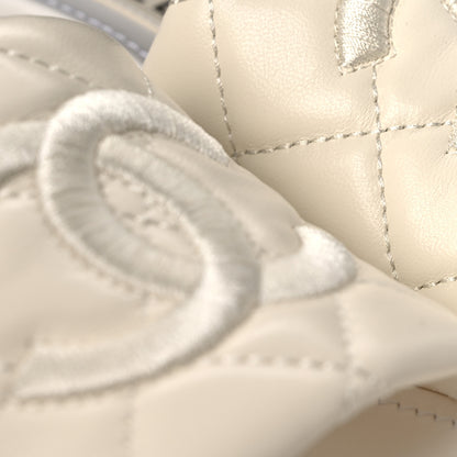 Chanel Lambskin Quilted CC Chain Mules 36.5 Light Pink White 11 of 12