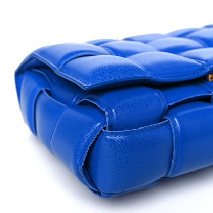 Bottega Veneta Lambskin Maxi Intreccio Padded Chain Cassette Crossbody Bag Cobalt 8 of 9