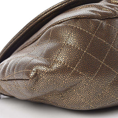 Chanel Metallic Caviar Half Moon Large Flap Bronze 8 of 9