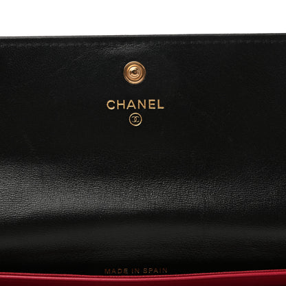 Chanel Lambskin Quilted Chanel 19 Flap Wallet Black 6 of 9