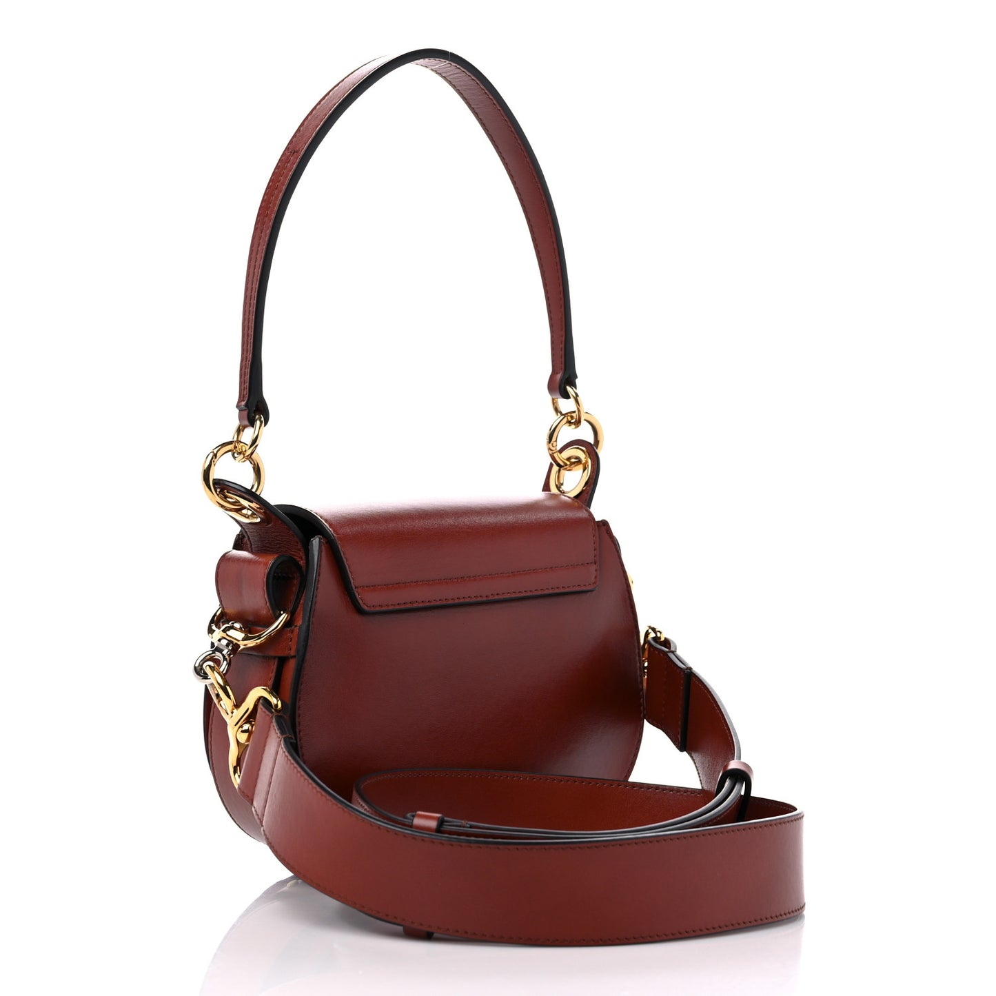 Calfskin Suede Small Tess Bag Sepia Brown