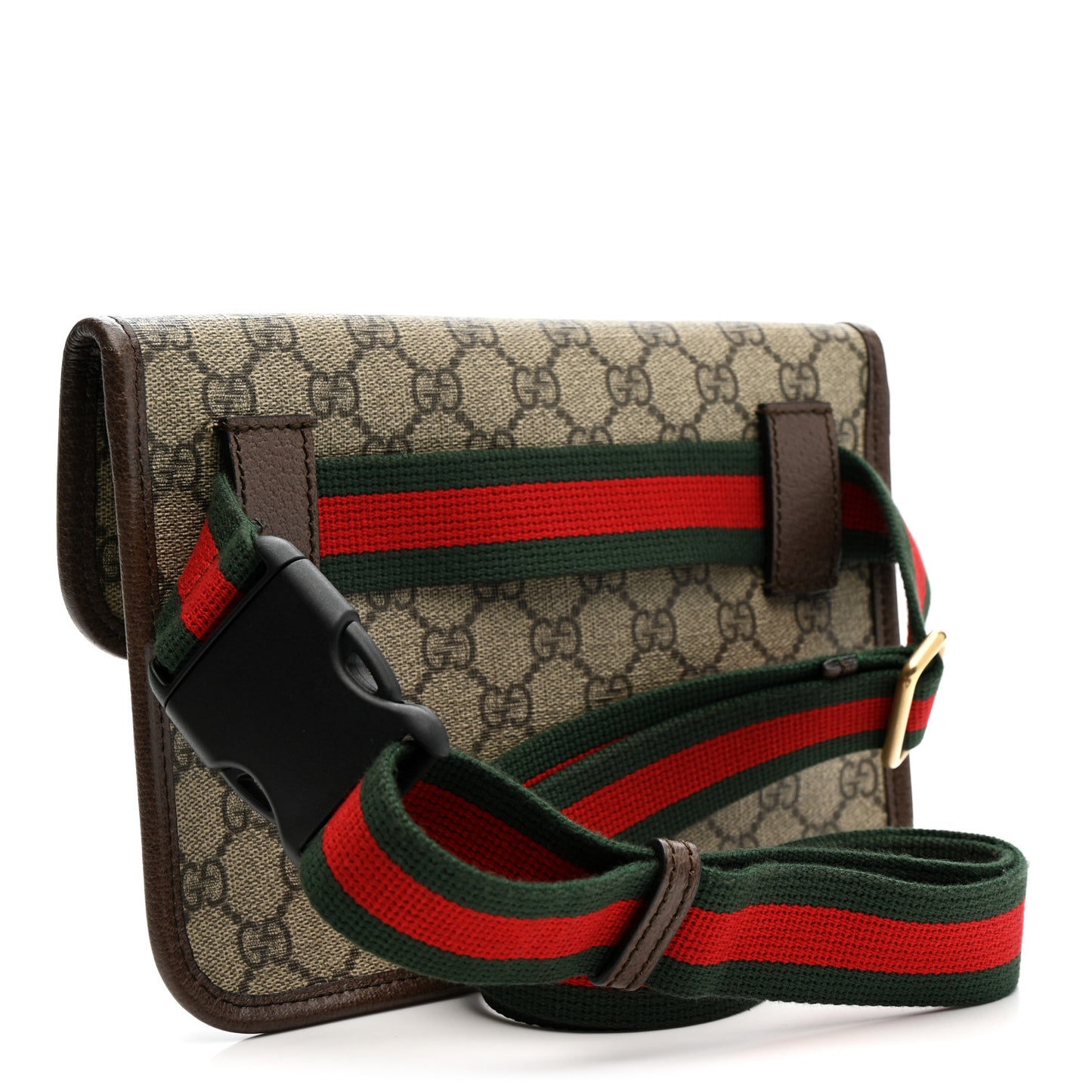 GG Supreme Monogram Neo Vintage Web Belt Bag Brown