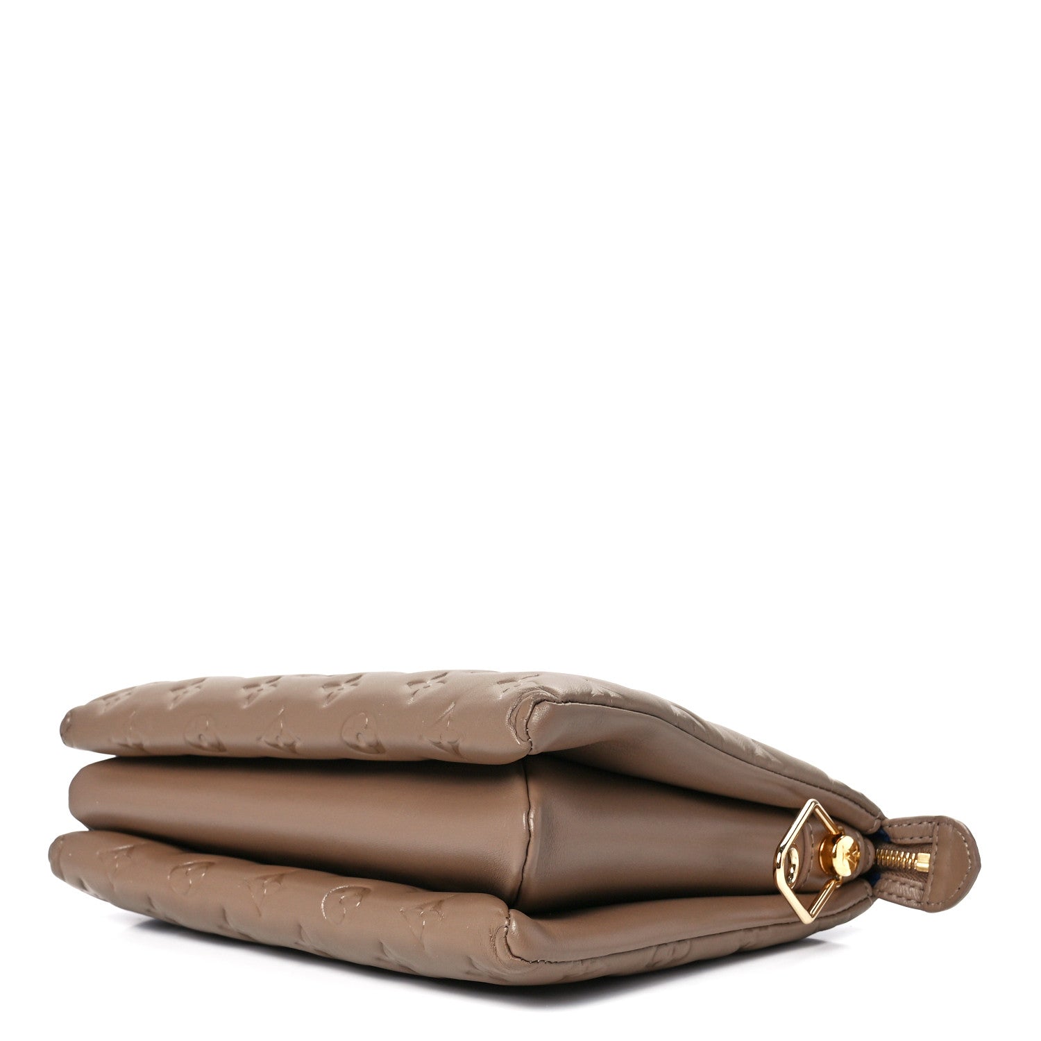 Louis Vuitton Lambskin Embossed Monogram Coussin PM Taupe 7 of 10