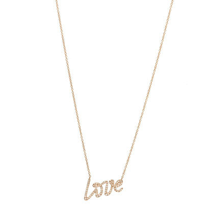Tiffany 18K Rose Gold Diamond Small Paloma's Graffiti Love Pendant Necklace 1 of 6