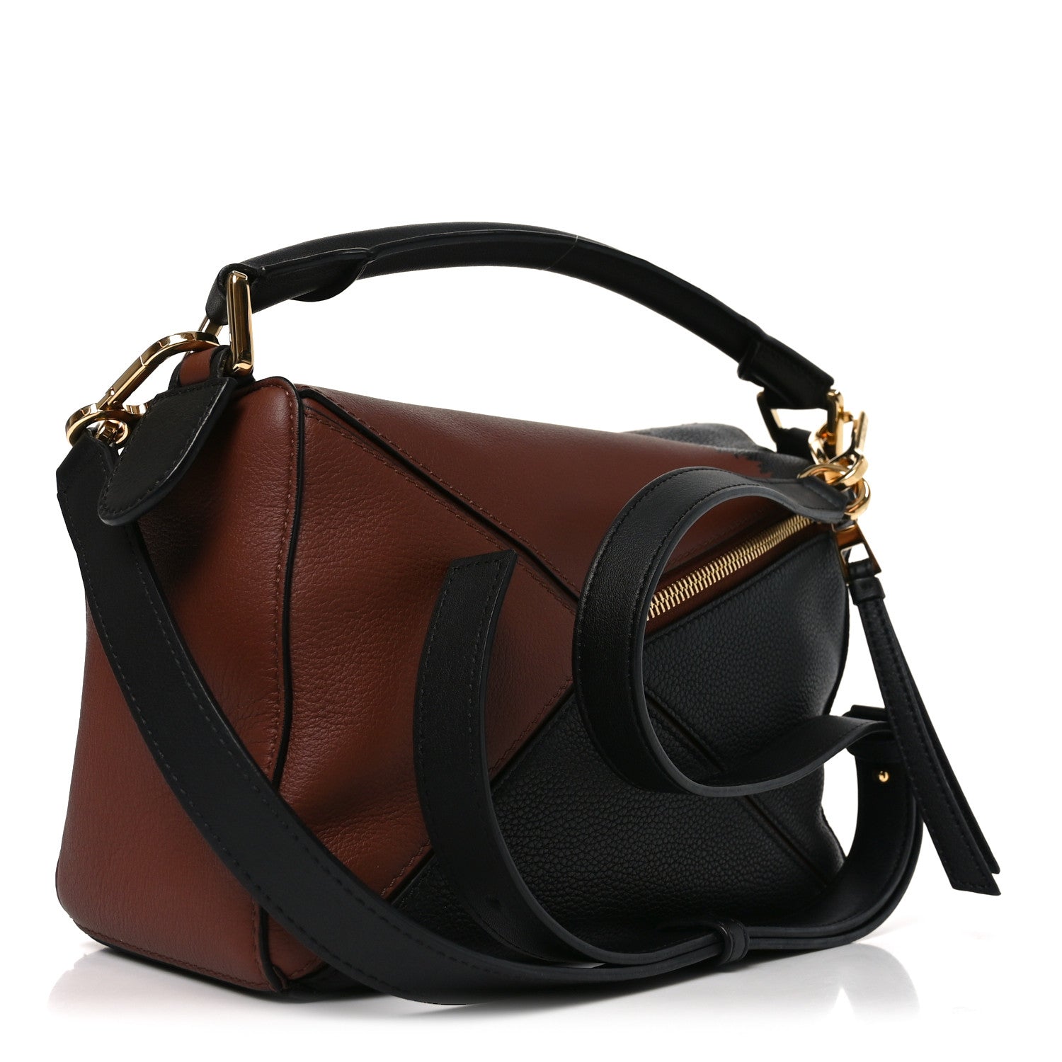 Loewe Calfskin Spirited Away Print Small Puzzle Bag Gold 3 of 9