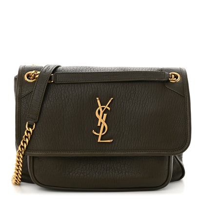 Saint Laurent Grained Lambskin Monogram Medium Niki Chain Satchel Light Musk 1 of 14