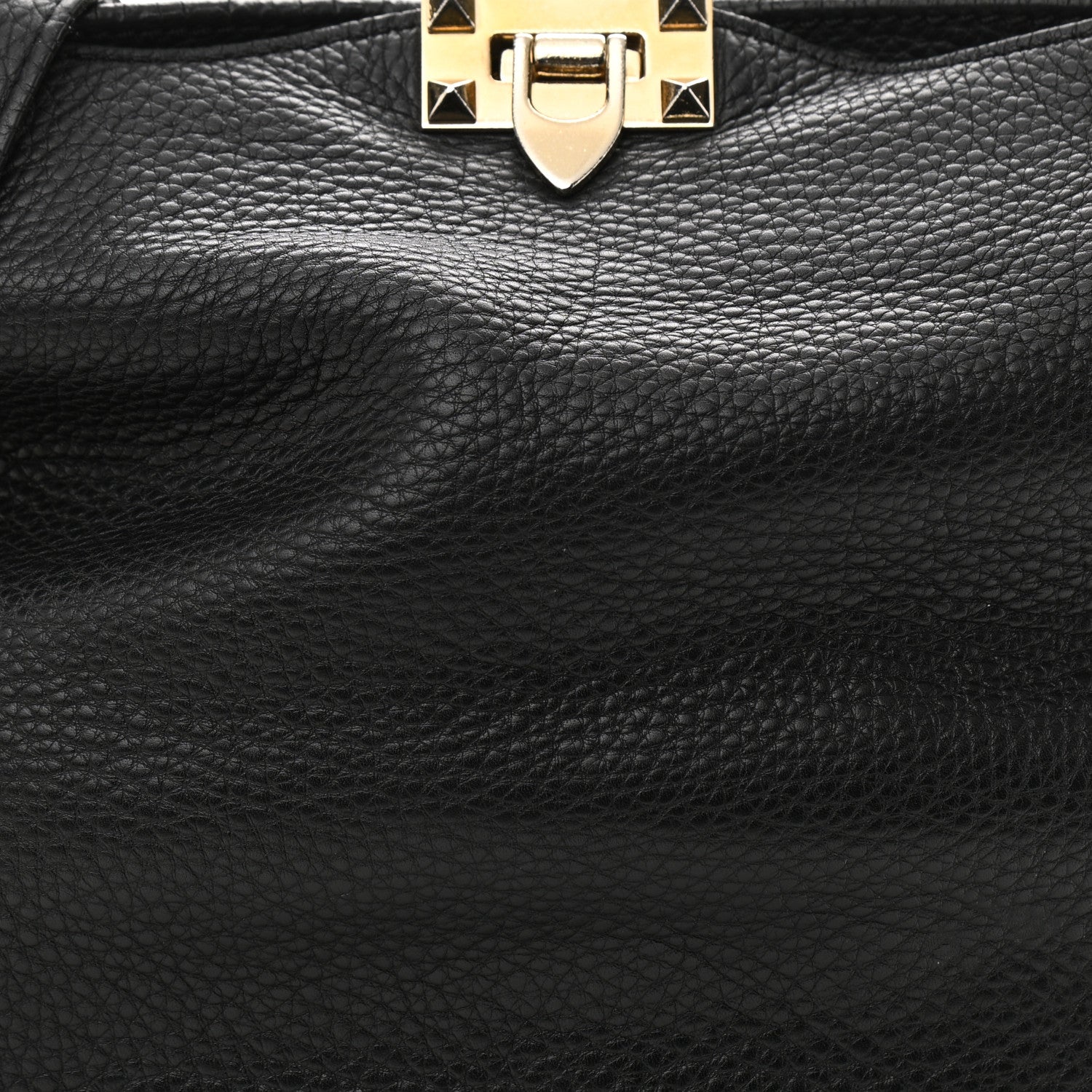 Valentino Garavani Pebbled Calfskin Large Rockstud Flip-Lock Messenger Bag Black 7 of 11