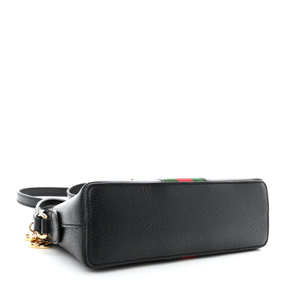 Gucci Calfskin GG Web Small Ophidia Dome Shoulder Bag Black 4 of 10