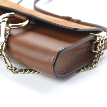 Chloe Suede Calfskin Mini Faye Shoulder Bag Tobacco 7 of 10