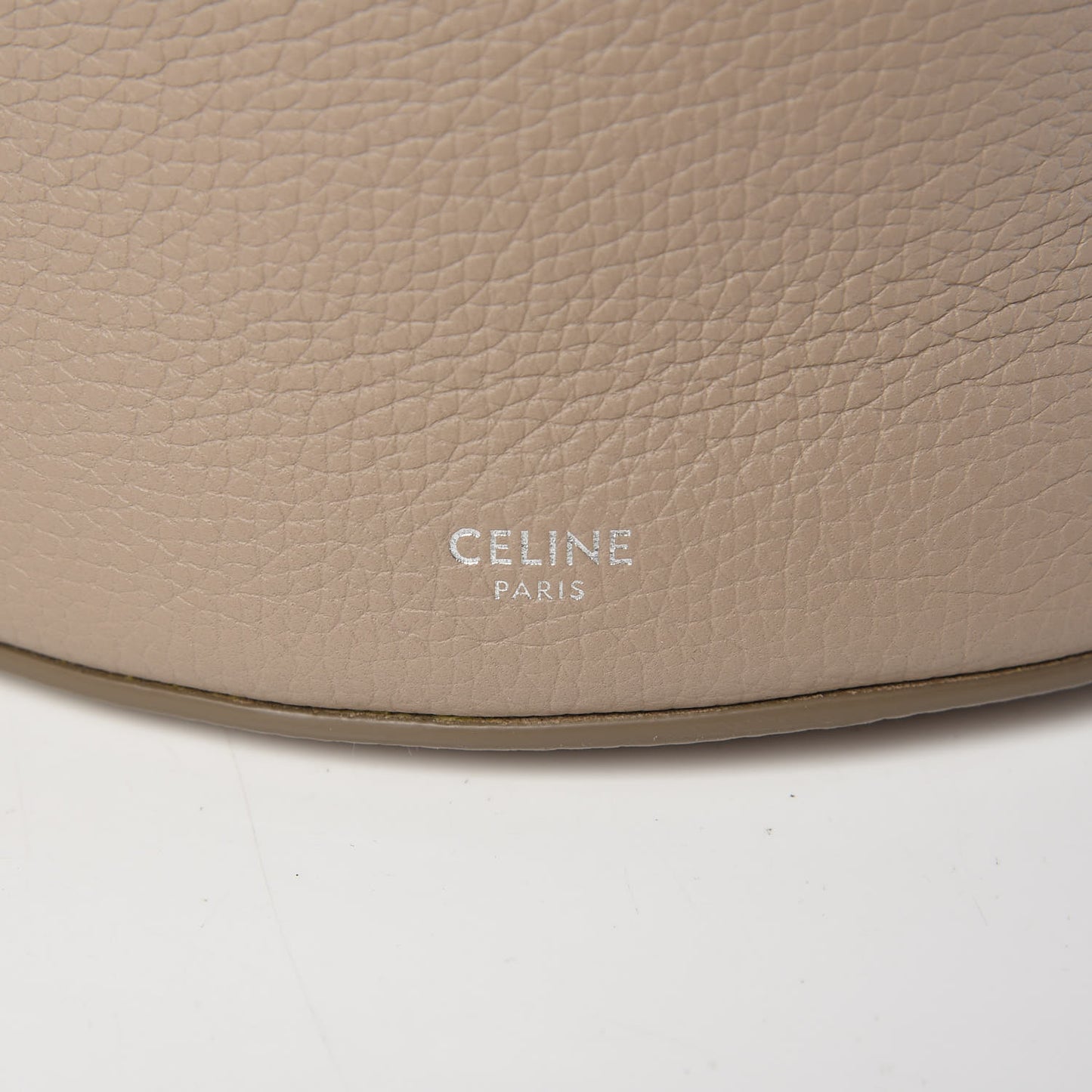 Supple Grained Calfskin Big Bag Bucket Light Taupe