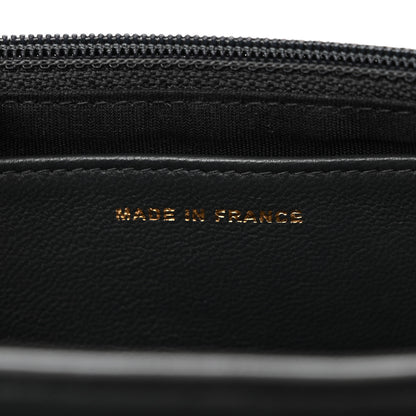 Chanel Lambskin Quilted Half Moon Wallet On Chain WOC Dark Grey 7 of 12