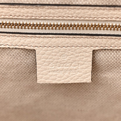 Gucci Dollar Calfskin Large Soho Top Handle Satchel Hibiscus Red Mystic White Blue 6 of 13
