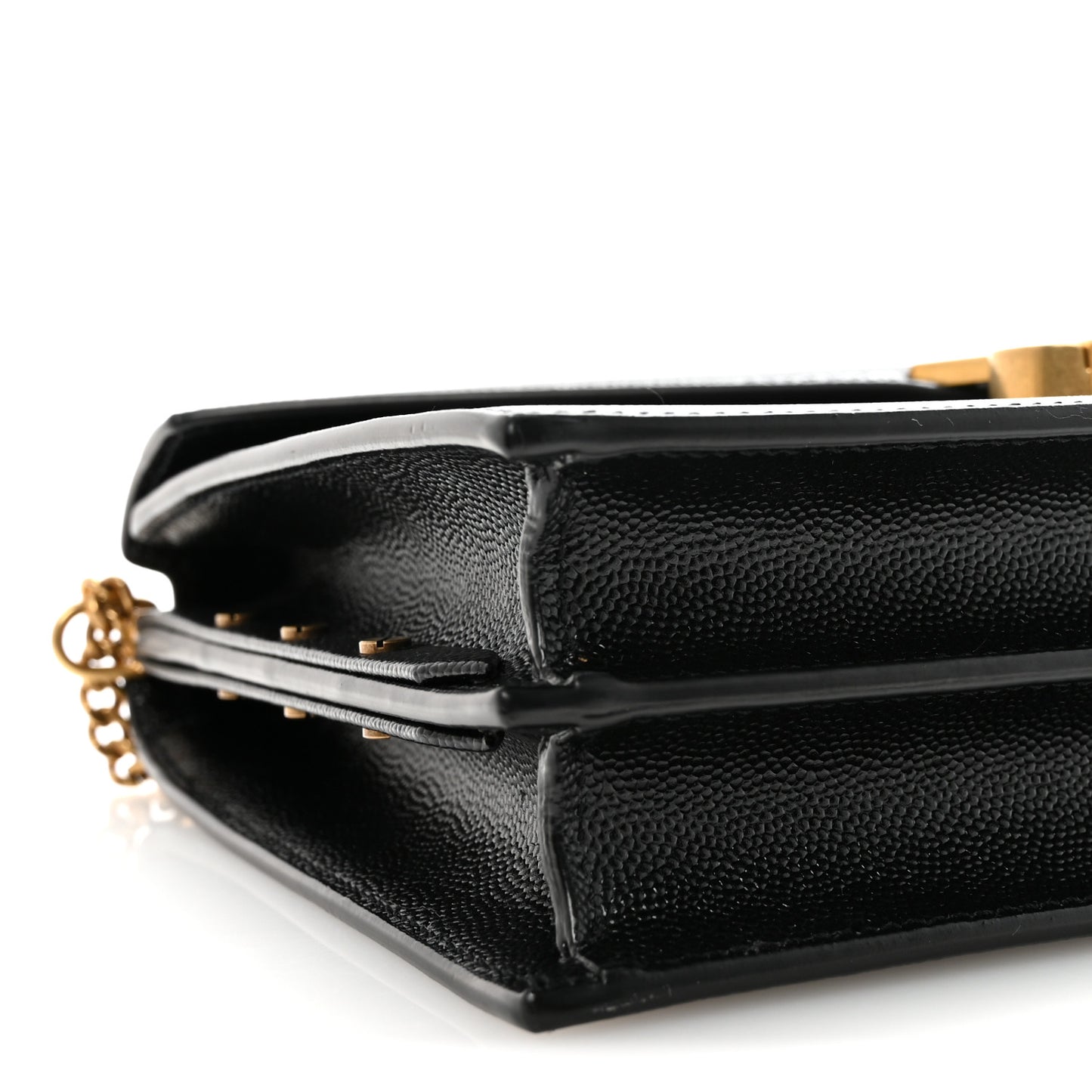 Grain De Poudre Monogram Cassandra Clasp Bag Black