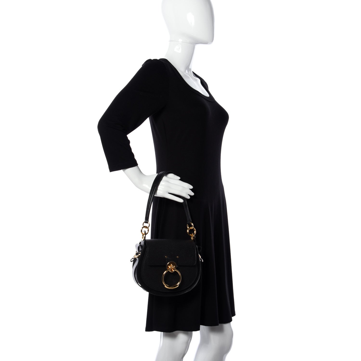 Chloe Calfskin Small Tess Bag Black 3 of 10
