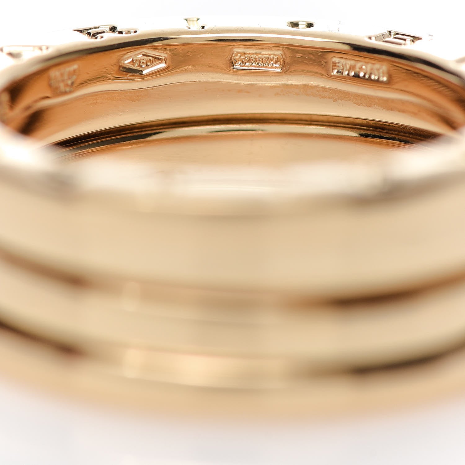 Bulgari 18K Yellow Gold B.Zero1 Three-Band Ring 53 6.25 5 of 5