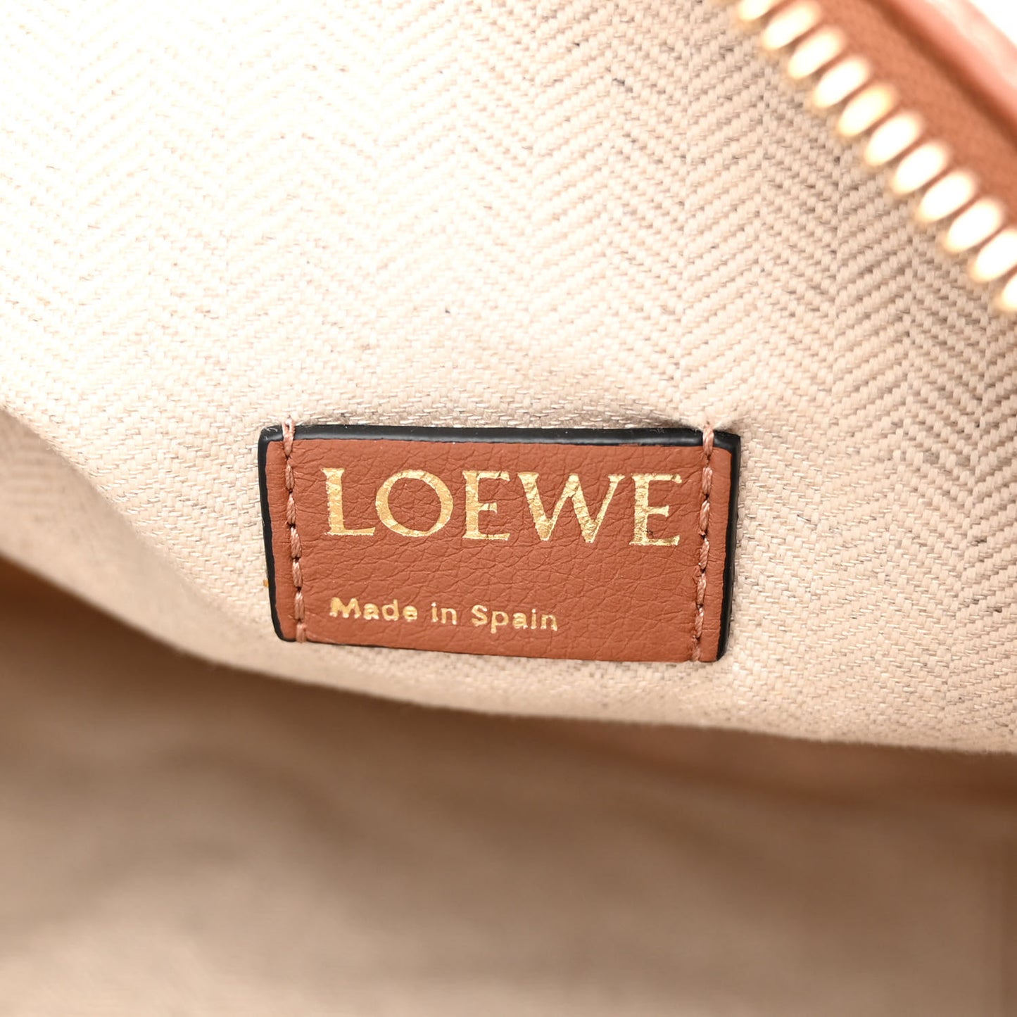 Jacquard Anagram Calfskin Medium Cubi Bag Ecru Tan
