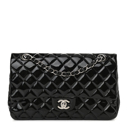 Chanel Patent Quilted Medium Double Flap Black 1 of 17