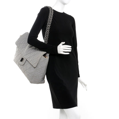 Chanel Canvas Quilted XXL Reissue Flap Grey 2 of 11