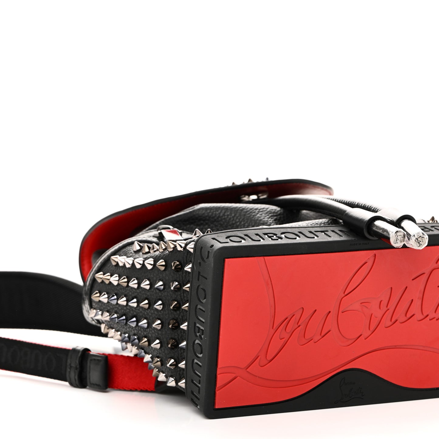 Calfskin Spiked Small Explorafunk Backpack Black