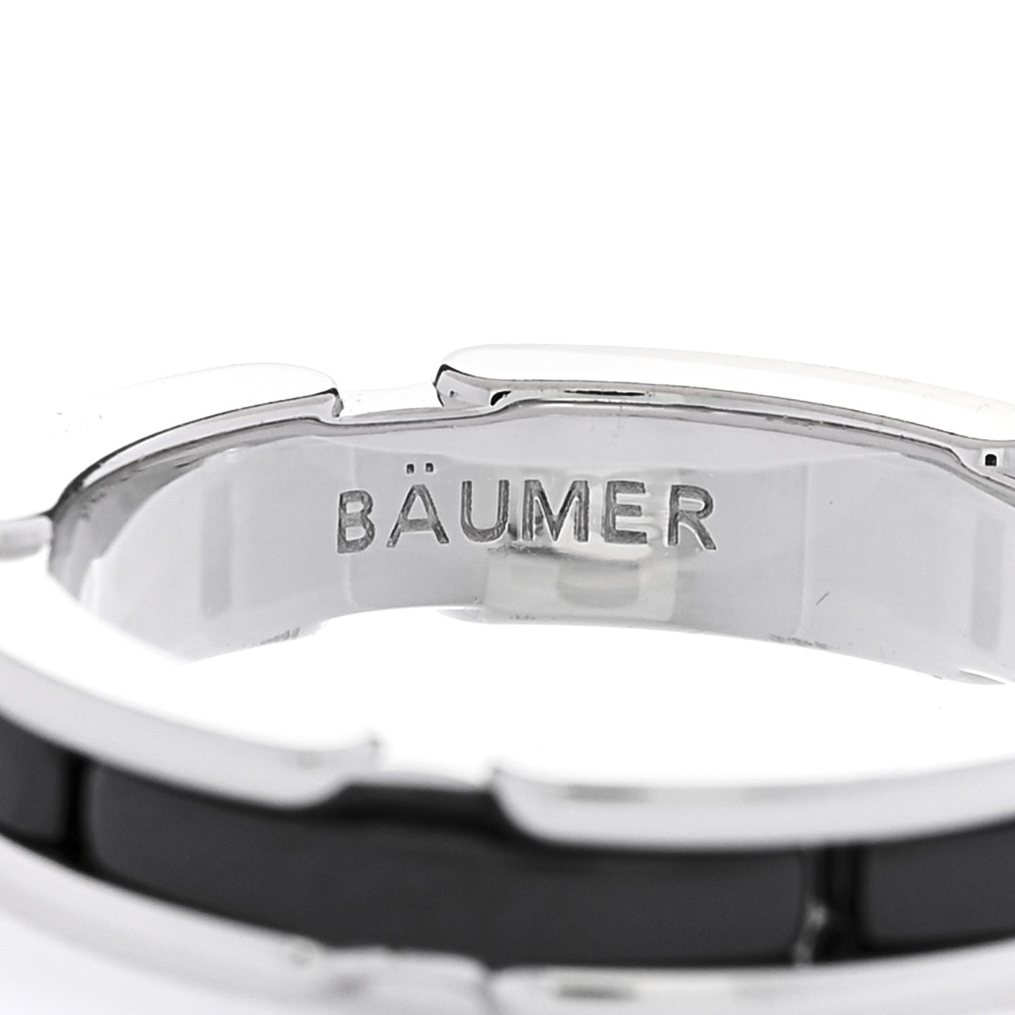 18K White Gold Black Ceramic Small Ultra Ring 59 8.75