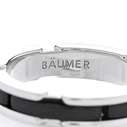 Chanel 18K White Gold Black Ceramic Small Ultra Ring 59 8.75 5 of 7