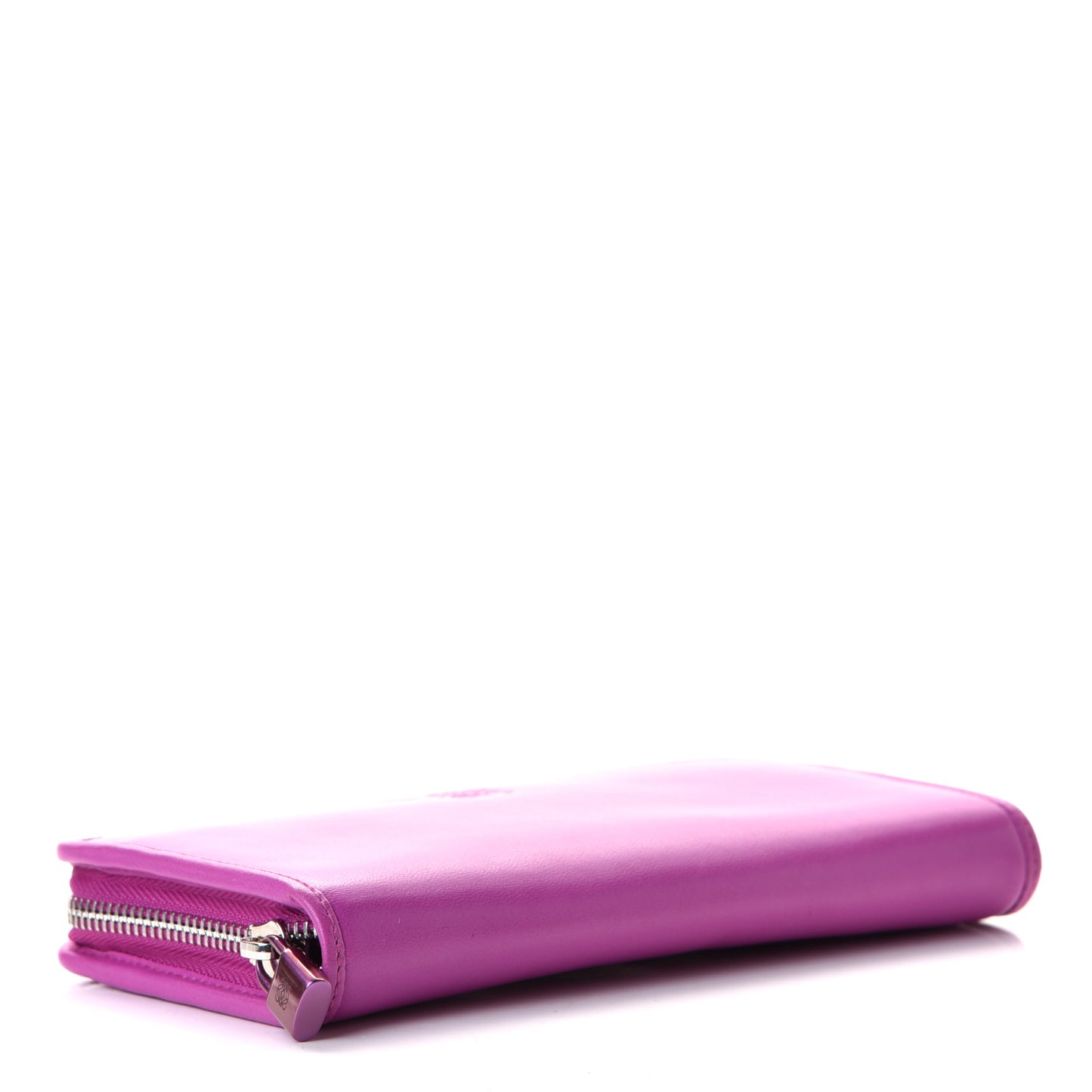 Lambskin Zip Around Wallet Magenta
