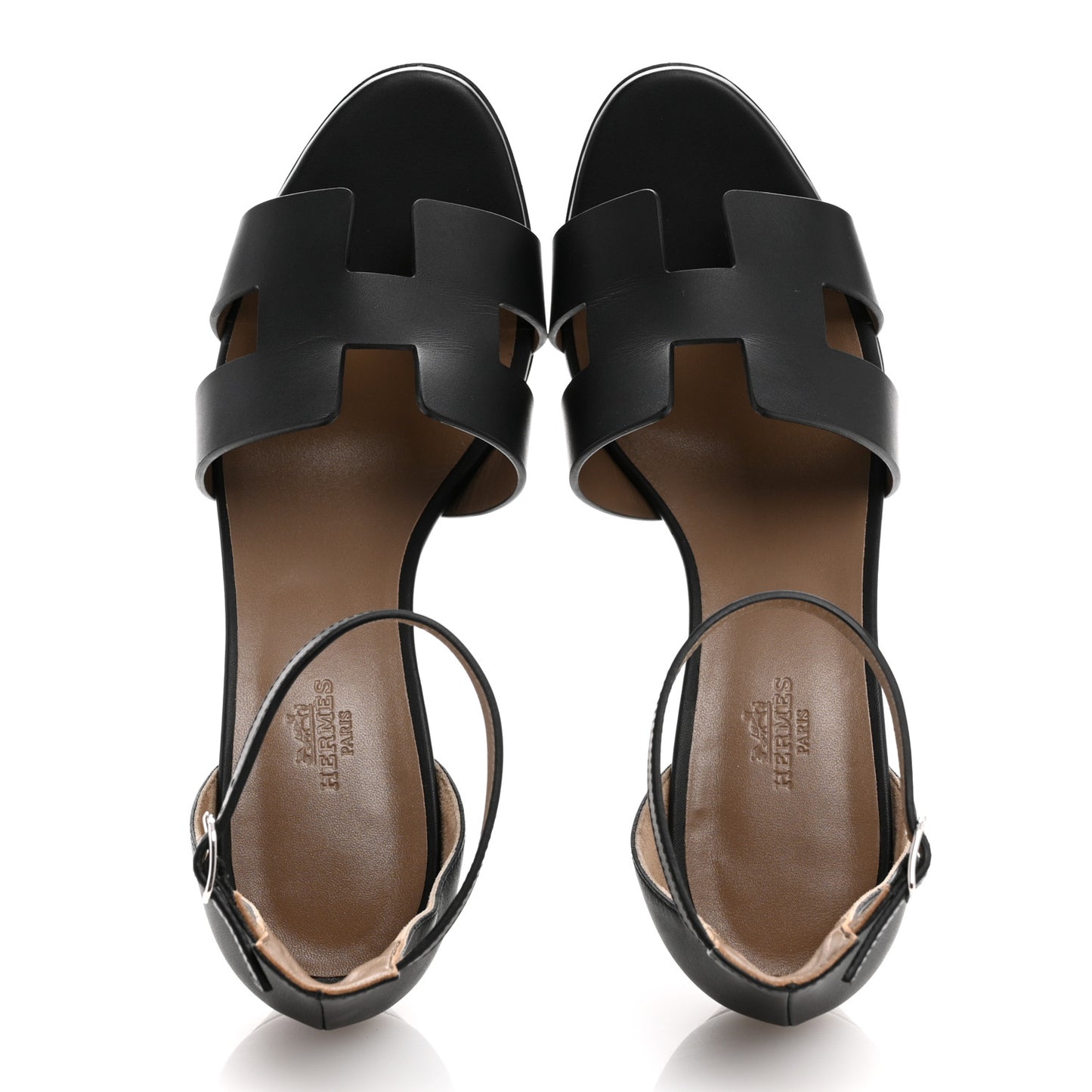 Calfskin Legend Wedge Sandals 39 Black