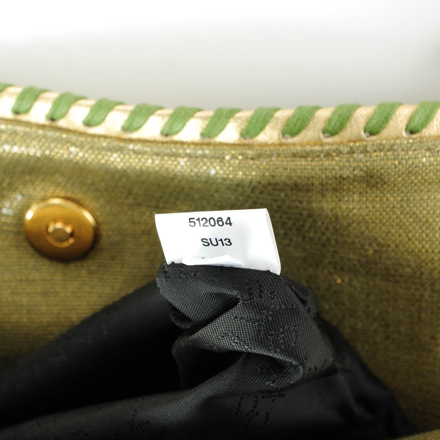 Stella McCartney Metallic Linen Small Falabella Tote Camouflage 2 of 10