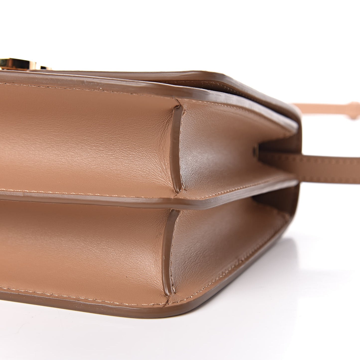 Calfskin Monogram Embossed Small TB Bag Light Camel