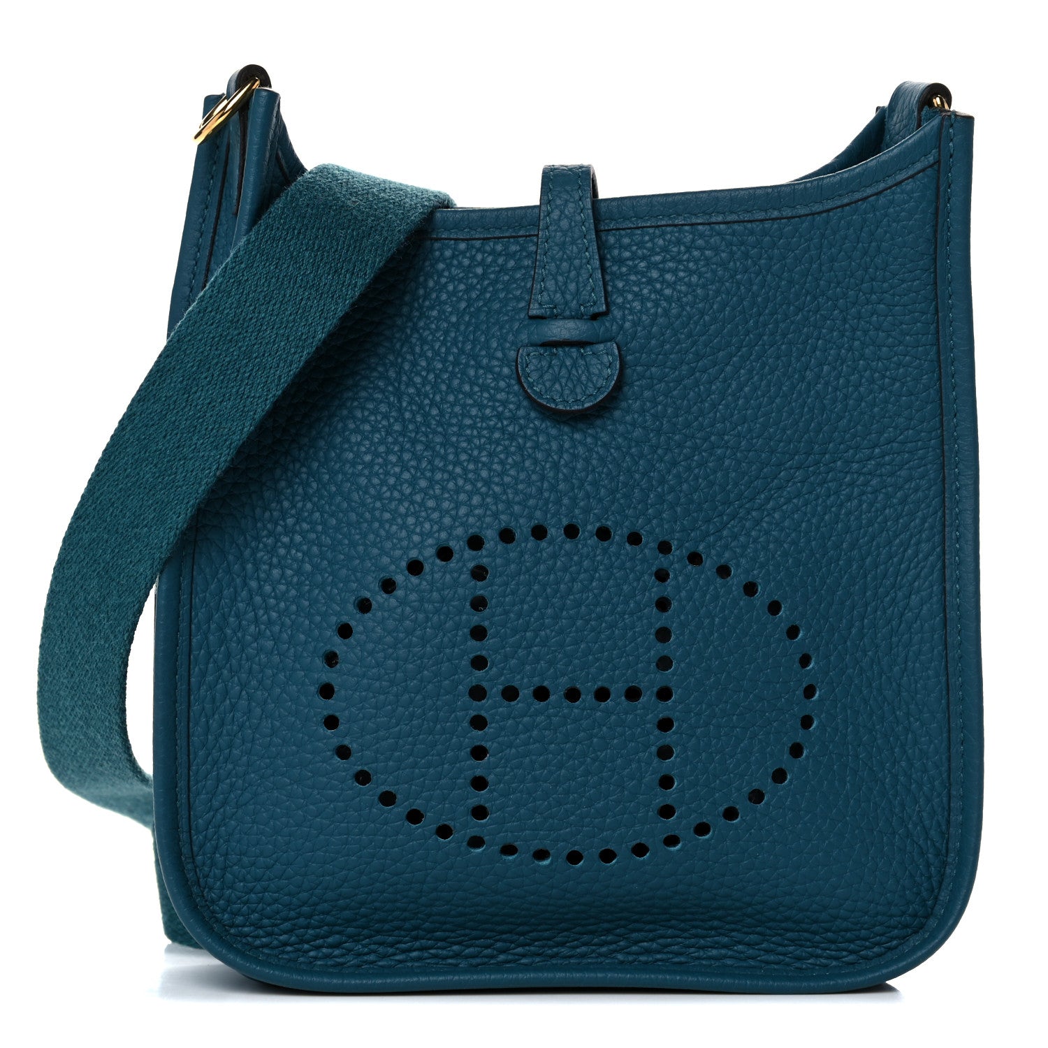 Hermes Taurillon Clemence Evelyne TPM Vert Bosphore 1 of 11
