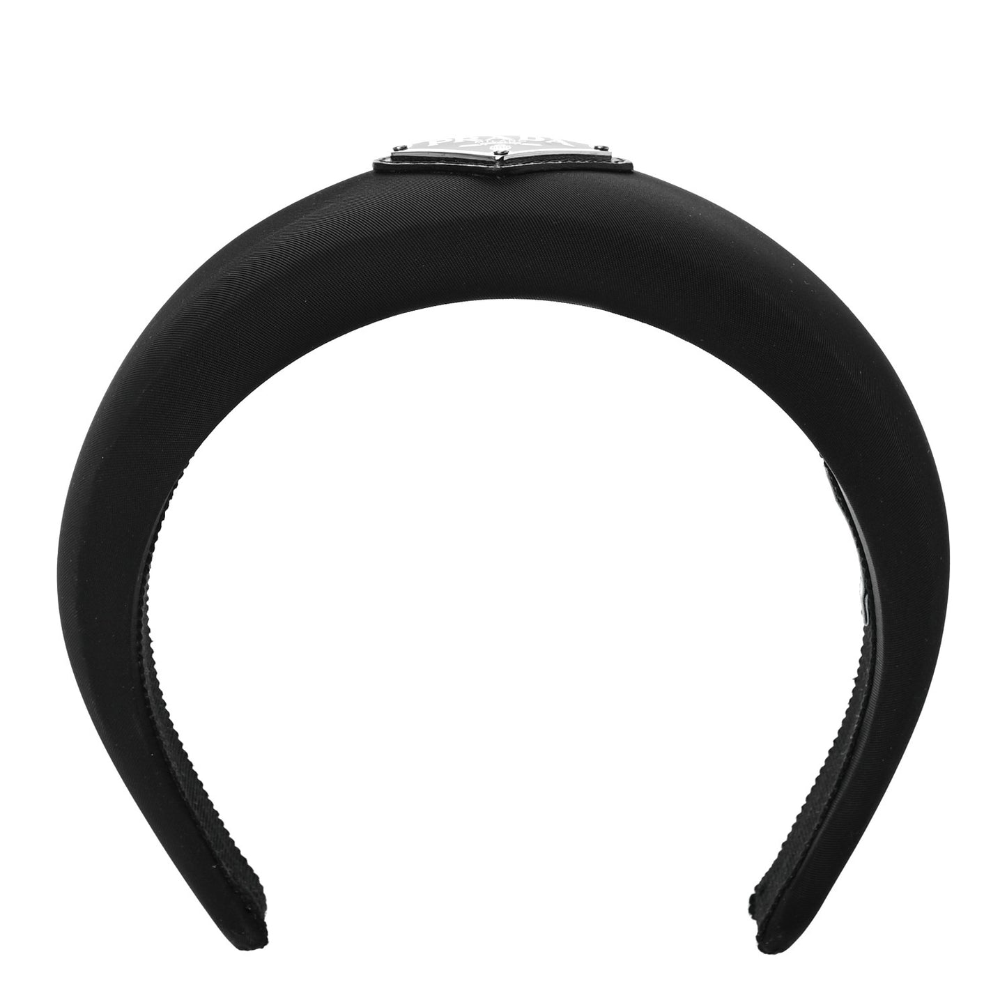 Re-Nylon Metal Triangle Logo Headband Black