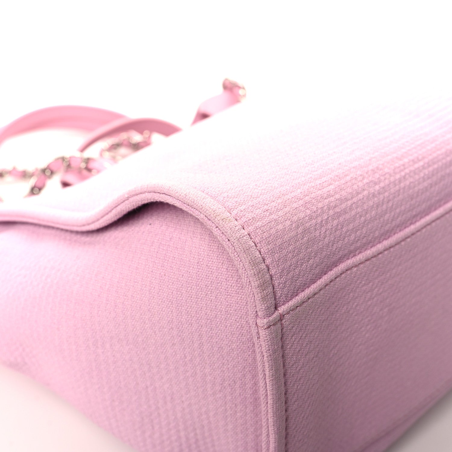 Chanel Mixed Fibers Medium Deauville Tote Dark Pink 9 of 13