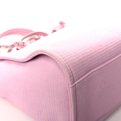 Chanel Mixed Fibers Medium Deauville Tote Dark Pink 9 of 13