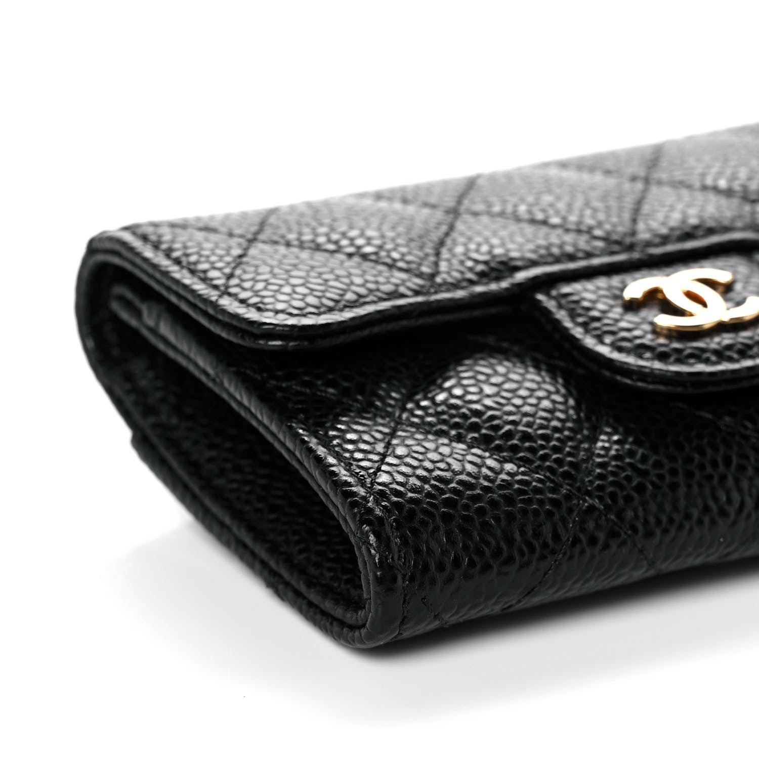 Chanel Caviar Quilted Flap Card Holder Wallet Black 14 of 16