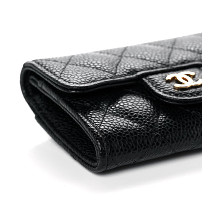 Chanel Caviar Quilted Flap Card Holder Wallet Black 14 of 16