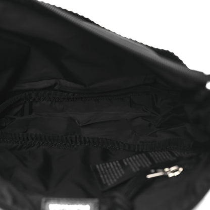 Balenciaga Recycled Sport Nylon Logo Embroidered Wheel Sling Bag Black Pink 5 of 13