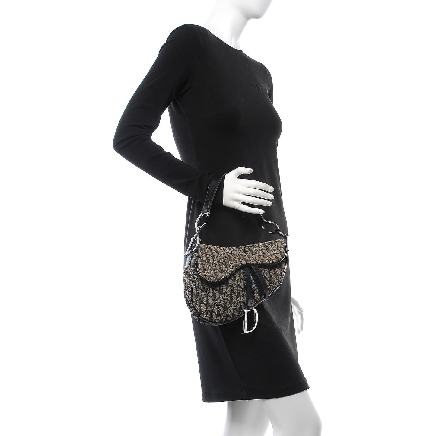 Monogram Saddle Bag Black