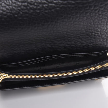 Burberry Signature Grain Small Madison Chain Clutch Black 5 of 7