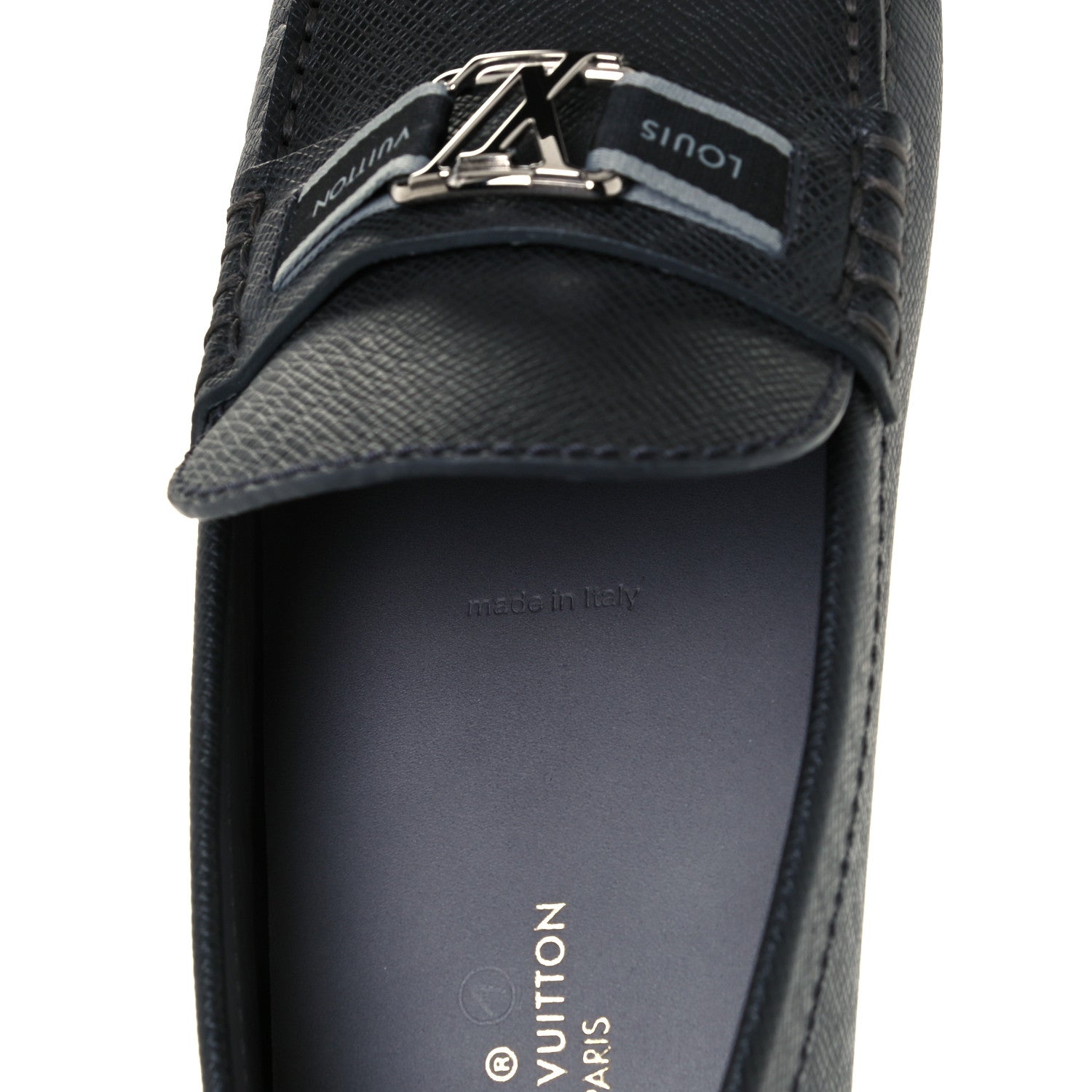 Louis Vuitton Taiga Mens Hockenheim Moccasin Loafers 9 Ardoise 11 of 11