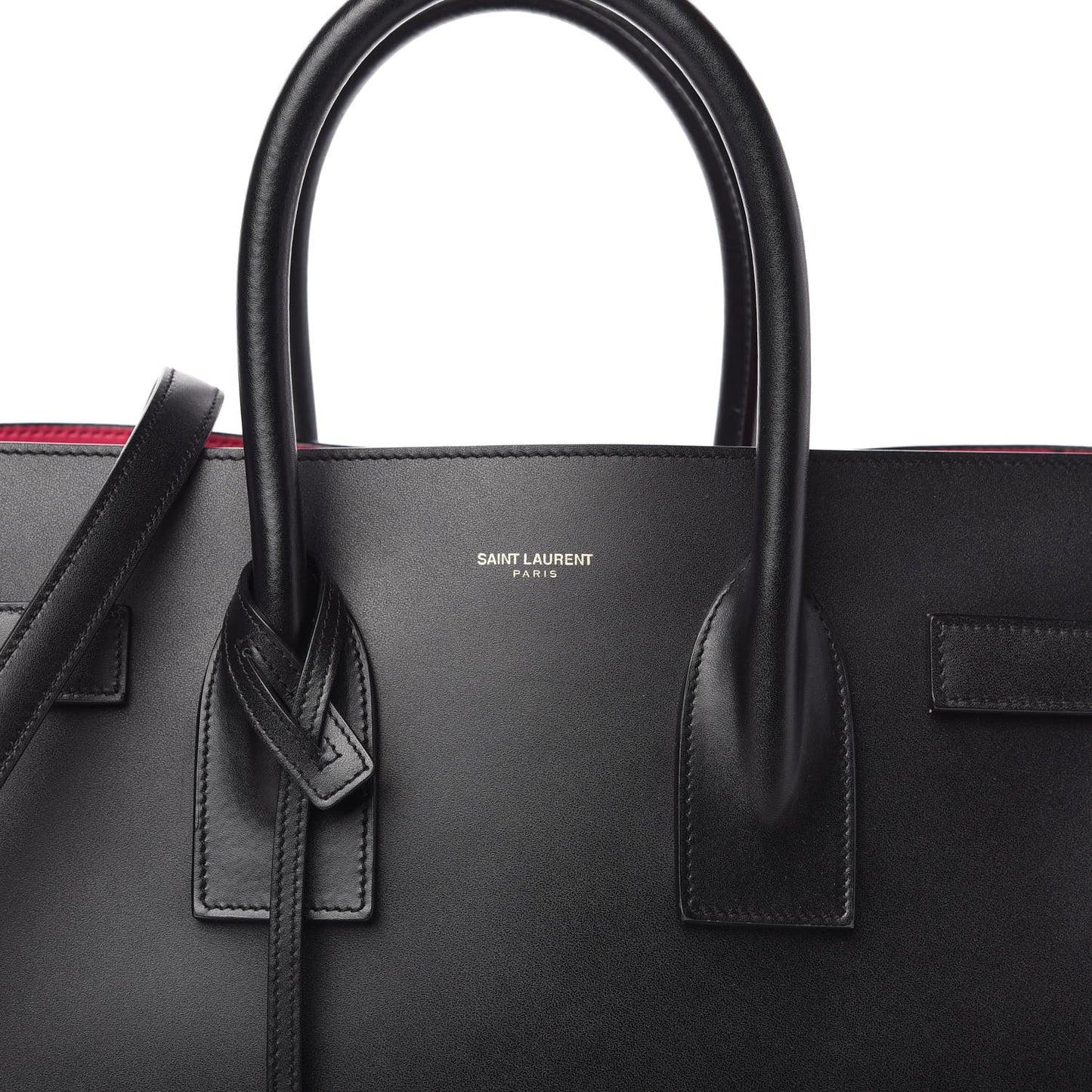 Calfskin Small Sac De Jour Black Fuchsia