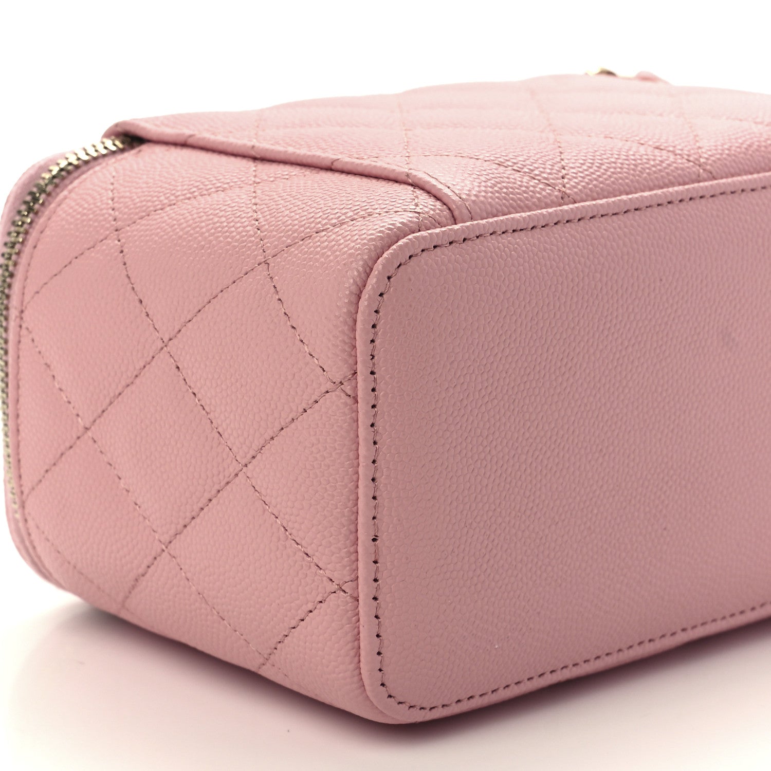Chanel Caviar Quilted Small Vanity Case With Chain Pink 10 of 12
