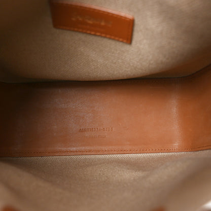 Saint Laurent Canvas Calfskin Small Bucket Bag Desert Dust Brick 5 of 10