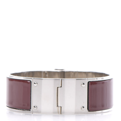 Hermes Enamel Charniere Uni Wide Hinged Bracelet M Rouge H 3 of 5