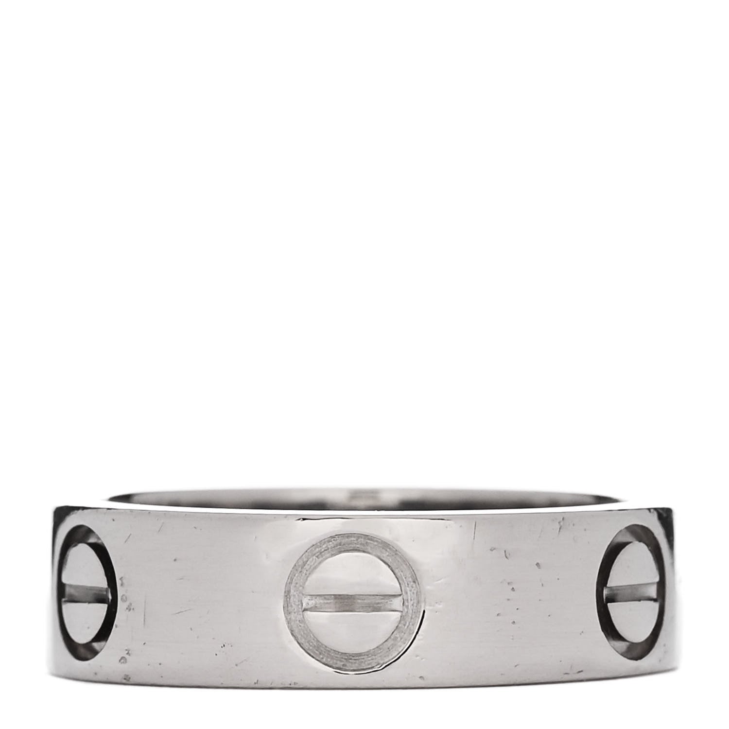 Cartier 18K White Gold 5.5mm LOVE Ring 50 5.5 3 of 4